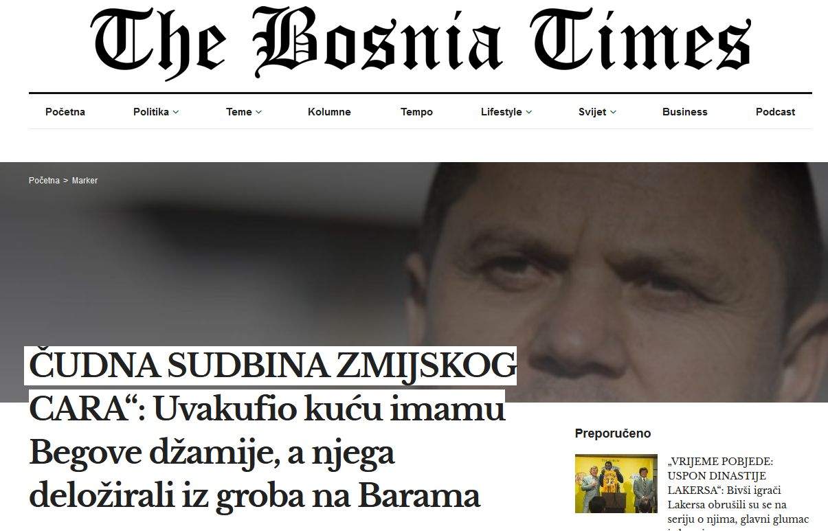 thebosniatimes manipulacija.jpg - Ogledni primjer manipulacije na portalu Nedžada Latića